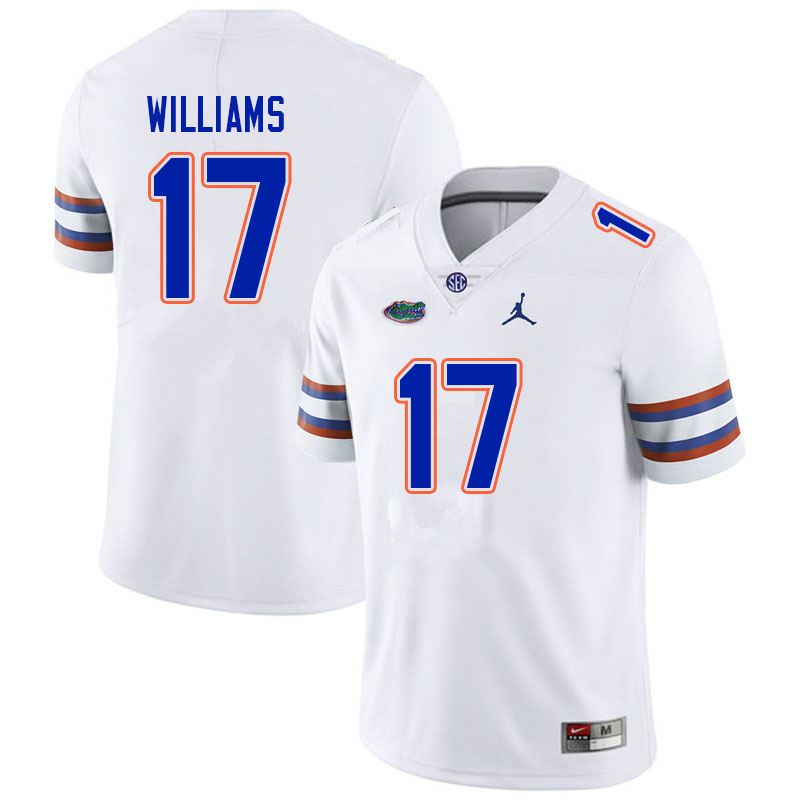 Men #17 Scooby Williams Florida Gators College Football Jerseys Sale-White